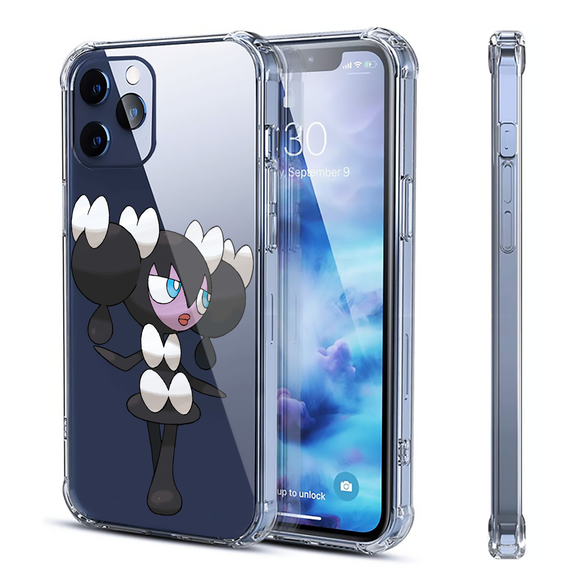 （画像用） ポケットモンスター Pokémon 【iPhone 12シリーズ対応】透明スマホケース（クリアソフトケース）